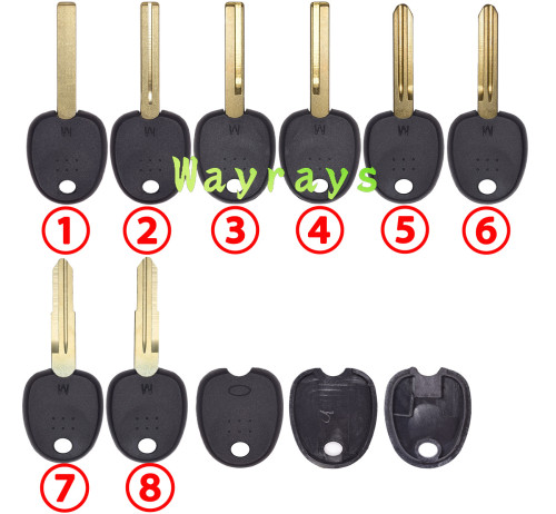 For Hyundai transponder key shell without chip without logo