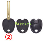 For Hyundai transponder key shell without chip without logo