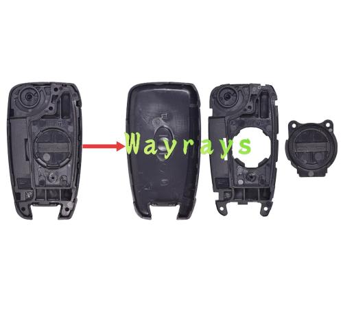 For Hyundai key shell with oval logo place