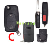 [For CR2032 big battery]  For Audi key shell  with OEM logo place