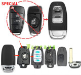 For Audi Q7 A6L modified key shell with OEM logo place