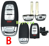 For Audi key shell with OEM logo place