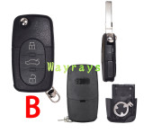 [For CR1620 small battery]  For Audi key shell  with OEM logo place