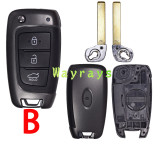 For Hyundai key shell with oval logo place