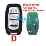 For Chrysler Grand Voyager Pacifica M3N-97395900 4A chip NCF29AxM with ASK 434mhz keyless remote