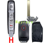 [Without battery holder ] For Kia key shell with OEM logo place,FGHJK's front part has 1 button