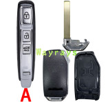 [Without battery holder ] For Kia key shell with OEM logo place,FGHJK's front part has 1 button