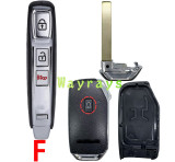 [Without battery holder ] For Kia key shell with OEM logo place,FGHJK's front part has 1 button