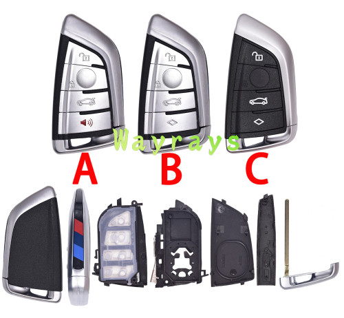 [Special model] For BMW G chassis gernartion  keyless key shell with round logo place,the A button pls contact with your sales if has stock.