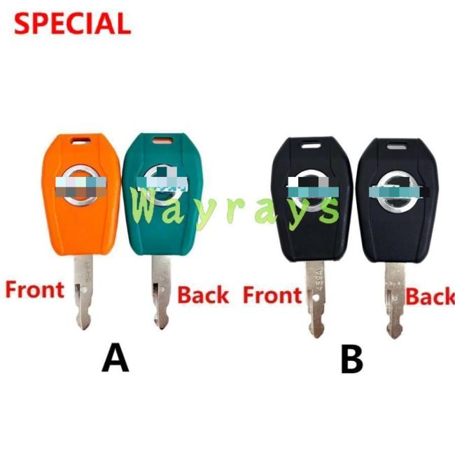 [with chip or not] For Kubota excavator U15/20/30/151/155/161/163 key without logo place,the picture show the front and the back of the key
