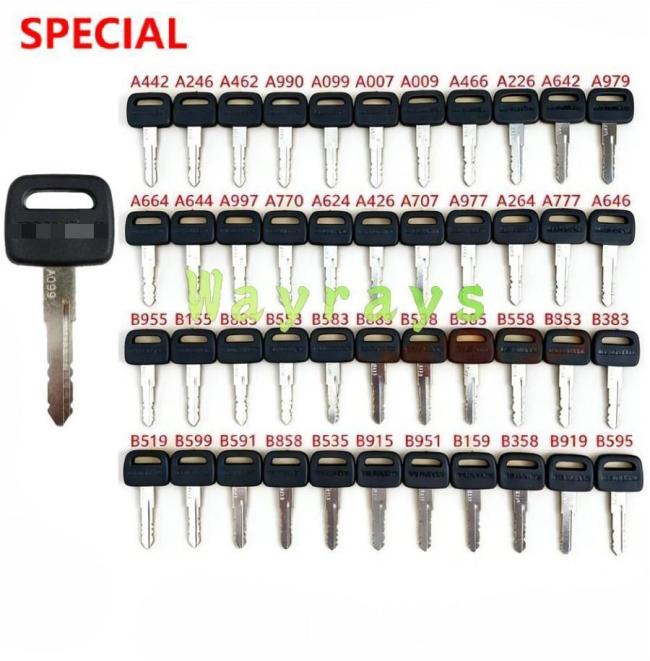 For Komatsu excavator 55/60/70/120/200/240/300/360 key with OEM logo place,please choose the Inkjet printing