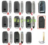 [without battery holder] For Kia key shell without logo place support 2018-2024 key,and VVDI XZKA82EN