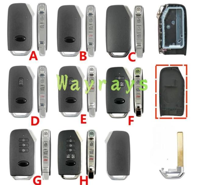 [without battery holder] For Kia key shell without logo place support 2018-2024 key,and VVDI XZKA82EN