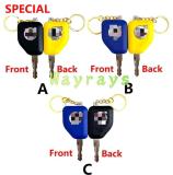 For JCB excavator 14603 key  with OEM logo place,the picture show the front and the back of the key