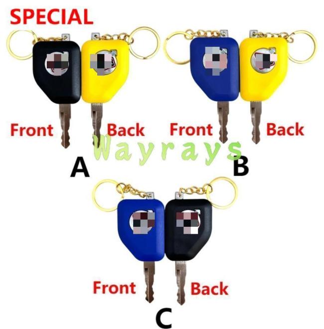 For JCB excavator 14603 key  with OEM logo place,the picture show the front and the back of the key