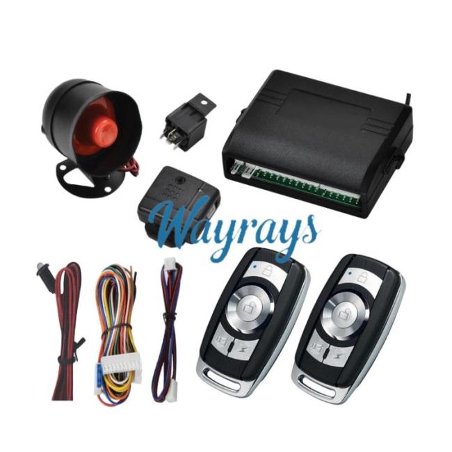 Universal 12V keyless car alarm system with remote central locking and keyless entry