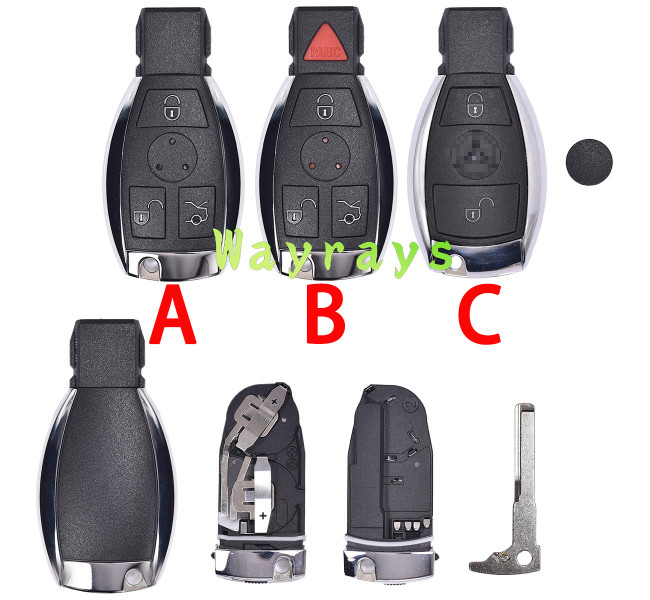 For Benz key shell with round logo place