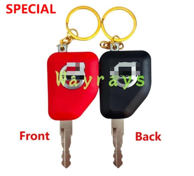 For Volvo excavator C18D 25D key*1pc,with OEM logo place,The picture show the front and the back of the key