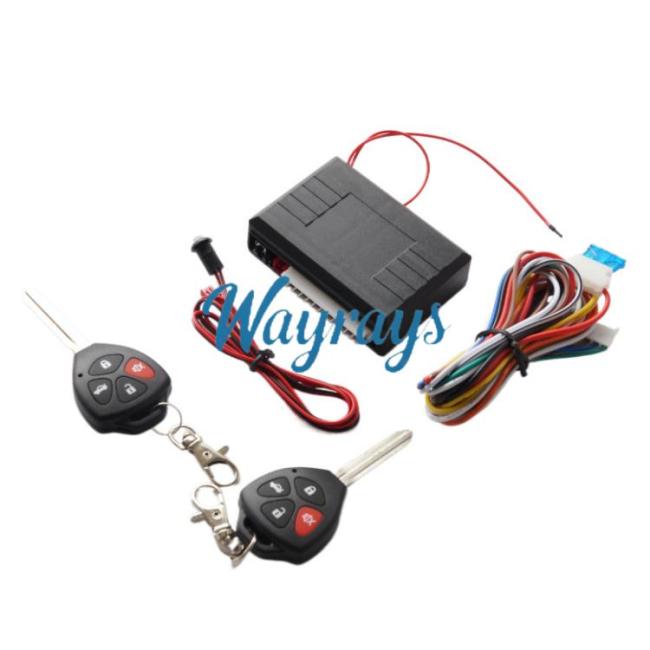 Universal 12V keyless car alarm system with remote central locking and keyless entry