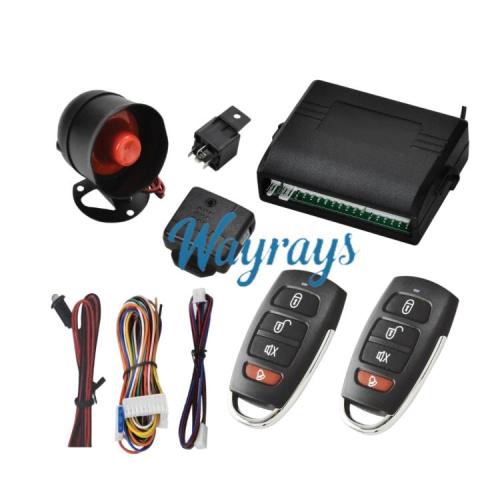 Universal 12V keyless car alarm system with remote central locking and keyless entry