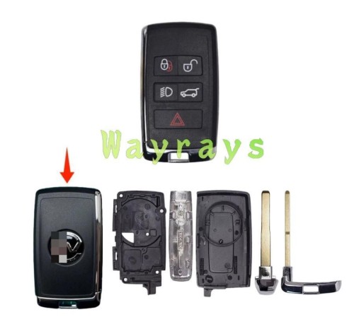 For Landrover 18years key shell for install original PCBwith SV round logo place