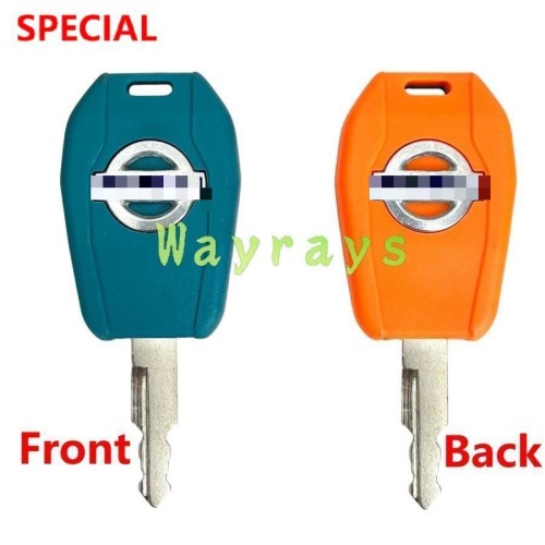For Hyundai excavator HX55 60 75 150 205 215 225 235 305 key with OEM logo place,the picture show the front and the back of the key