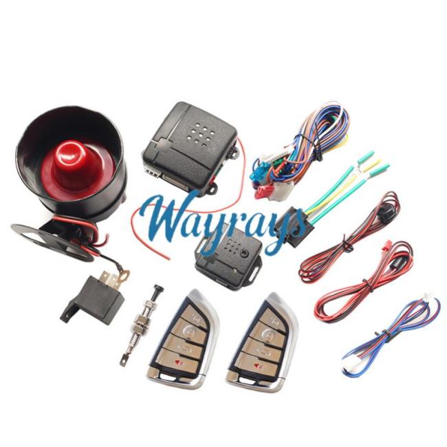 Universal 12V keyless car alarm system with remote central locking and keyless entry