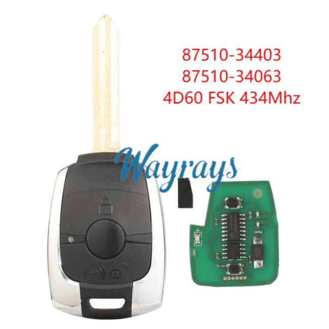 For Ssangyong 87510-34403/34063 4D60 chip with FSK 434mhz 2 button remote key