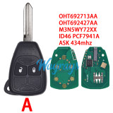 For Chrysler/Jeep OHT692713AA-OHT692427AA-M3N5WY72XX ID46 chip PCF7941A with ASK 434mhz 2/3 button remote key
