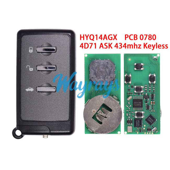 For Subaru HYQ14AGX 0780 4D71 chip with ASK 434mhz keyless 3 button remote key