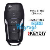 Keydiy ZB12-3 smart remote，For 46.47.48.49.4A、MQB48、5C chip types, match it to the car after generating it