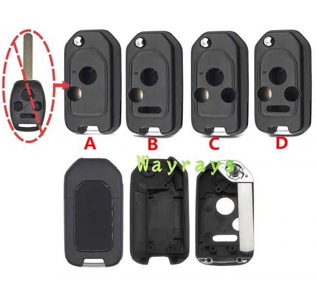 For Honda modified key shell  without logo
