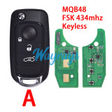 For Fiat 500X Egea Tipo MQB48 chip with FSK 434mhz keyless 3/4 button remote key