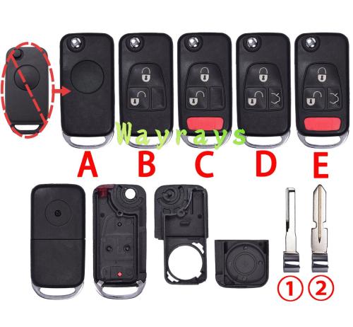 For Benz modified key shell with logo place,don't have this type of logo