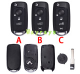For Fiat 500X Egea Tipo MQB48 chip with FSK 434mhz keyless 3/4 button remote key