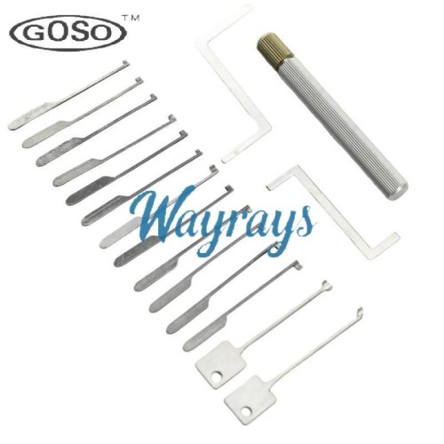 GOSO brand 12pcs hook pick tool,use for Kaba lock