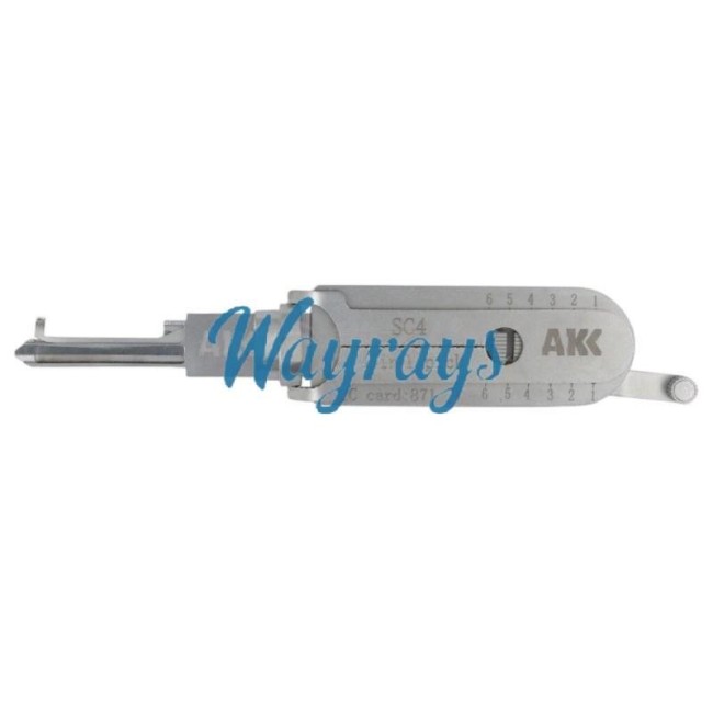 AKK SC4 2 in 1 Schlage lock pick decoder tool.