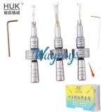 [Anti-jamming fuction]HUK brand new cross locks black gold alloy quick tool set,compatible with multiple cylinder sizes (6.0/6.5/7.0).