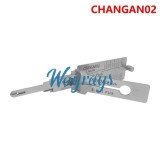 Lishi CHANGAN02 2 in 1 tool.Support Changan Benben, Honor (Ouno), Jinniuxing (Golden Bull Star), compact double-row trucks, single-row trucks, and Zhixing (Star) series.