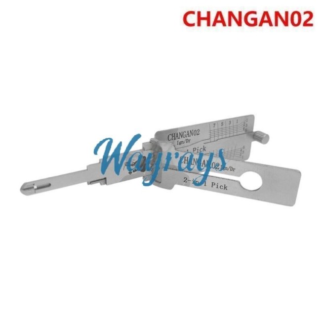 Lishi CHANGAN02 2 in 1 tool.Support Changan Benben, Honor (Ouno), Jinniuxing (Golden Bull Star), compact double-row trucks, single-row trucks, and Zhixing (Star) series.