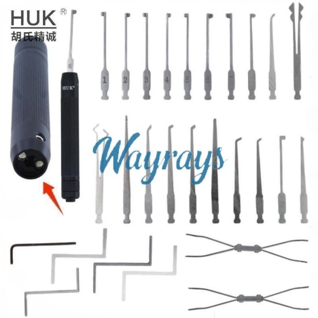 [With light]HUK brand hook pick tool,use for residential lock