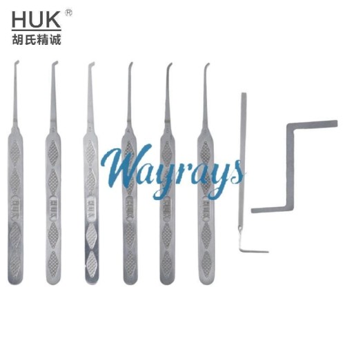 HUK brand stainless stell hook pick tool,use for residential lock，car lock