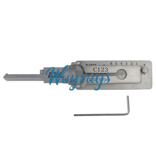 AKK C123 2 in 1 Schlage lock pick decoder tool.