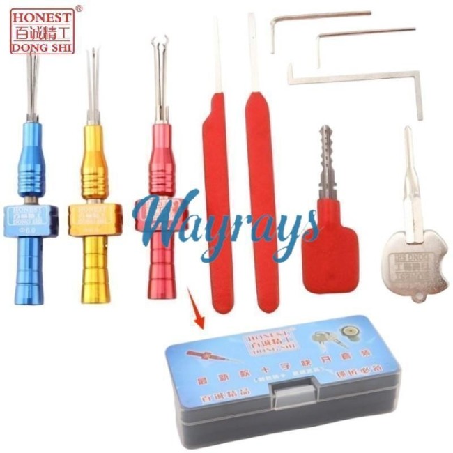 Honest brand cross locks tool set,compatible with multiple cylinder sizes (6.0/6.5/7.0).