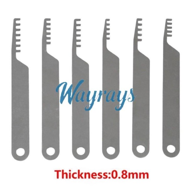 Specialized comb pick for three ring padlocks