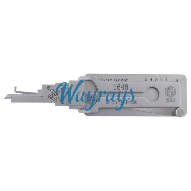 1646 2 in 1 lock pick decoder tool.Support USA S1064A/C8700/C9200 residential decoder