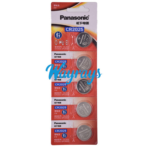 Original panasonic CR2025 Battery ( 5pcs/1 blister pack) unrechargeable