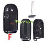 For Chrysler Jeep key shell with rectangle logo place
