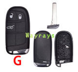 For Chrysler Jeep Fiat key shell without logo