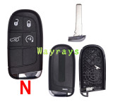 For Chrysler Jeep key shell with rectangle logo place